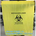 biohazard drawtape trash bag interleaf coreless roll plastic hospital garbage bag